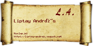 Liptay András névjegykártya